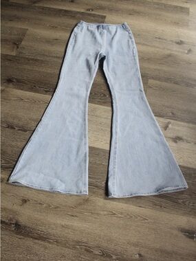Forever 21 Light Blue High-Rise Flare Jeans